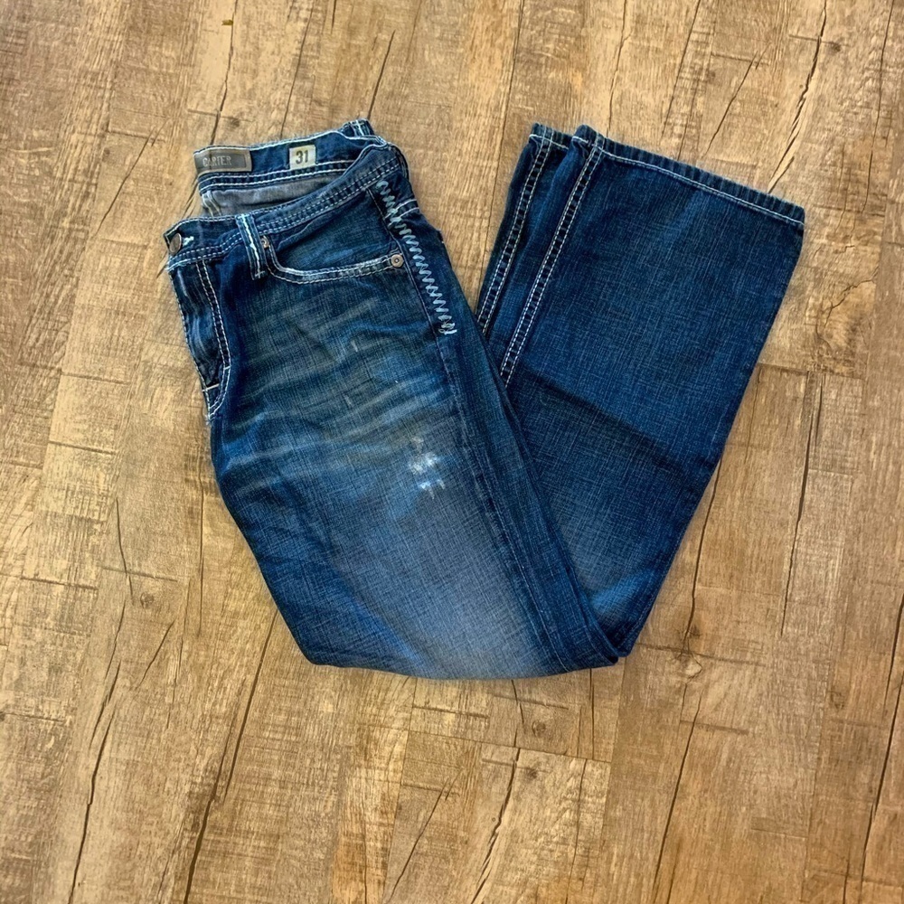 Mens Buckle BKE Denim Carter Blue Jeans 31x 30 Cowboy‎ Western Attire